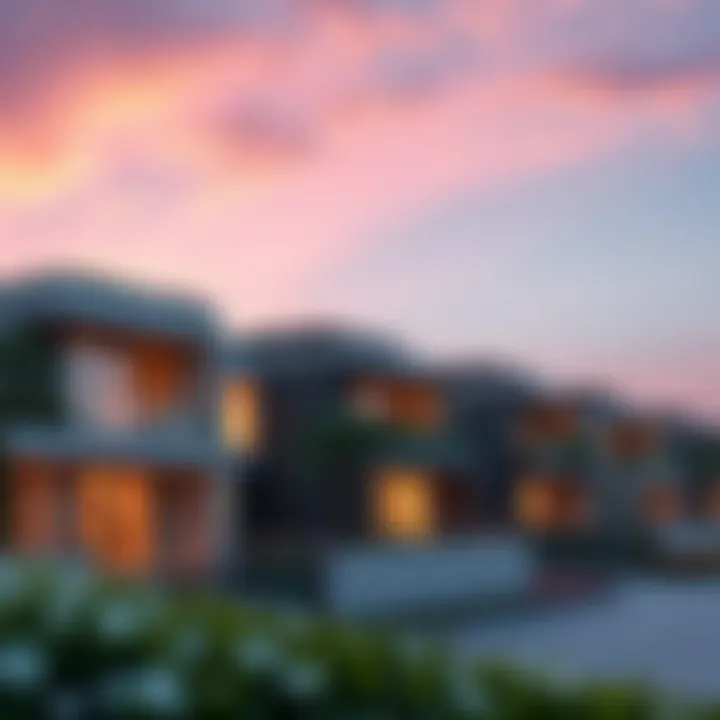 Modern architectural designs highlighting luxury residences in District One