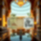 Symbol of UAE Dirham with luxurious backdrop