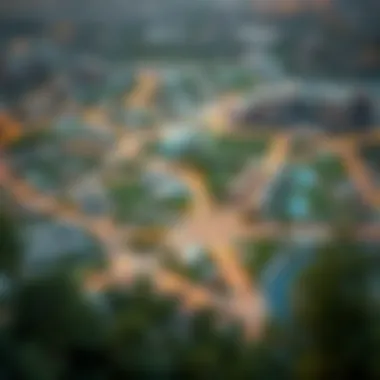 Map highlighting surrounding infrastructure and amenities near Emaar The Valley