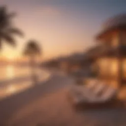 Panoramic view of Hamriya Beach capturing the sunset over the Arabian Gulf