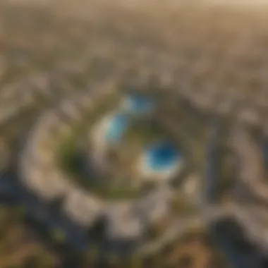 Bird's Eye View of Dubai Hills Neighborhood Aerial view of Dubai Hills community