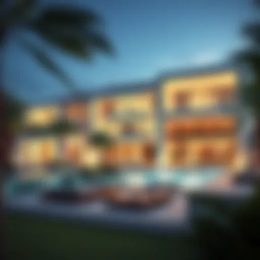 Modern Architectural Marvel in Dubai Luxurious villa in Dubai showcasing modern architecture