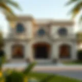 Elegant villa architecture in Dubai