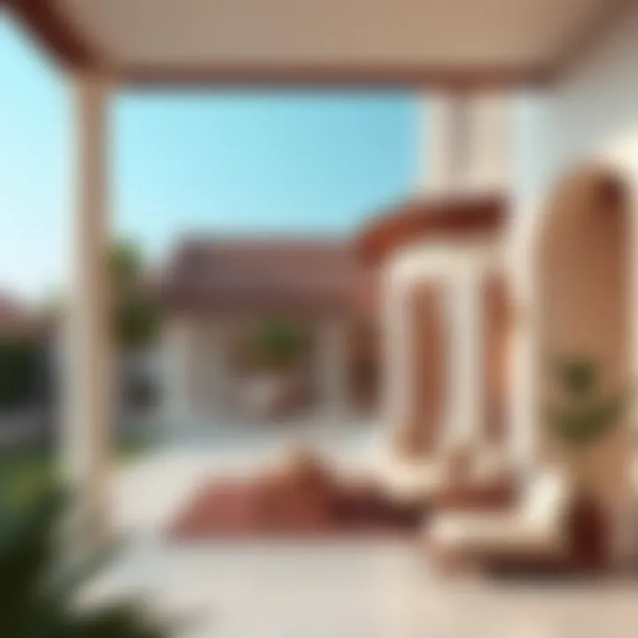 Tranquil Outdoor Space of a Luxury Villa Tranquil outdoor space in a luxury villa