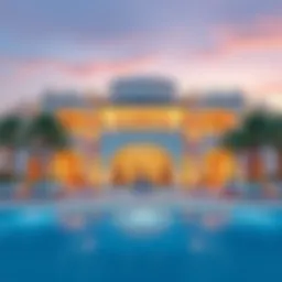 Stunning exterior view of Villa Palm Jumeirah showcasing its luxury architecture