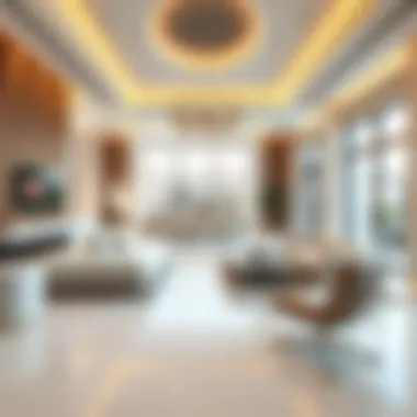 Luxurious interior design of a Yas Acres Villa highlighting modern furnishings